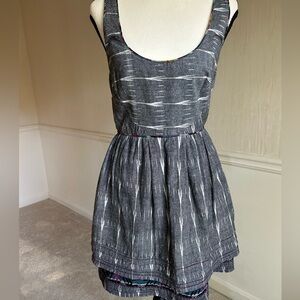 Free People New Romantics Mini Dress Boho Embroidered Fit & Flare Festival XS S